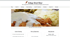 Desktop Screenshot of collegestreetdiner.com