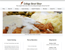 Tablet Screenshot of collegestreetdiner.com